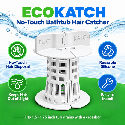 Polar White EcoKatch bathtub drain hair catcher – product photo 6